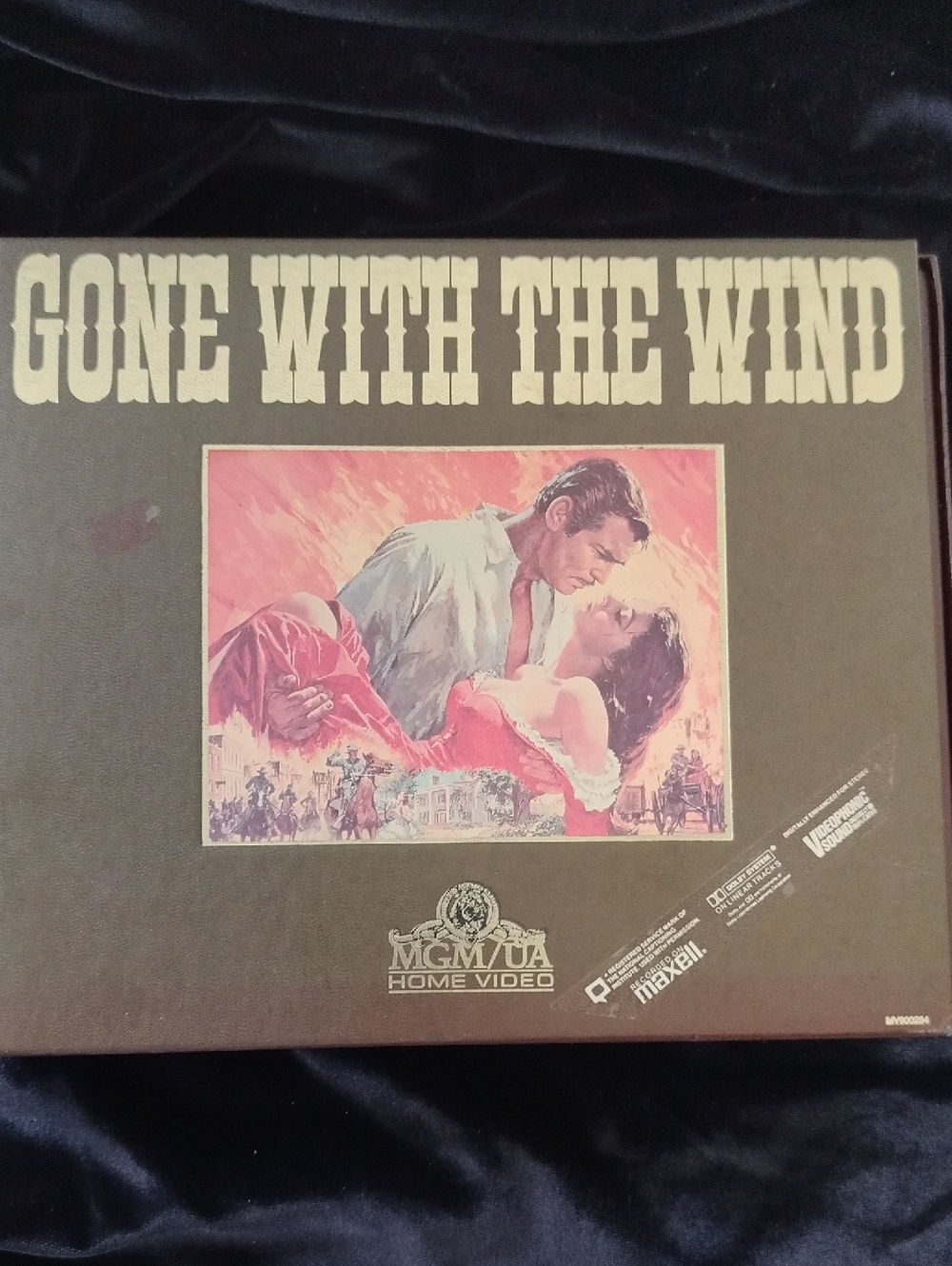 Vintage Gone With The Wind  Home Video Box - Brown with Red Artwork
